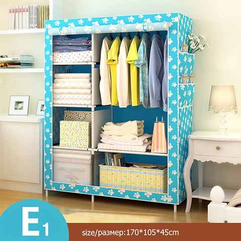 Non-woven Large Wardrobe Coffee Fabric Closet Portable Folding Dust-proof Waterproof Storage Cabinet Home Furniture