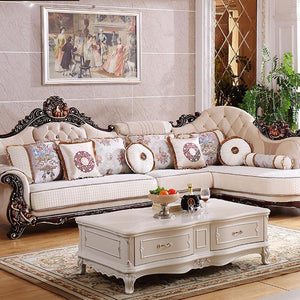 Sectional Sofa Fabric European-Style-Set Arriveliving 3pcs-Of-1set-Armchair Beanbag New