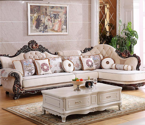 Sectional Sofa Fabric European-Style-Set Arriveliving 3pcs-Of-1set-Armchair Beanbag New