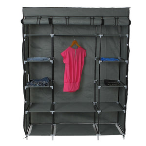 5-Layer Wardrobe Portable Closet Storage Organizer Clothes Non-woven Fabric Wardrobe with Shelves Store Only Ship to US