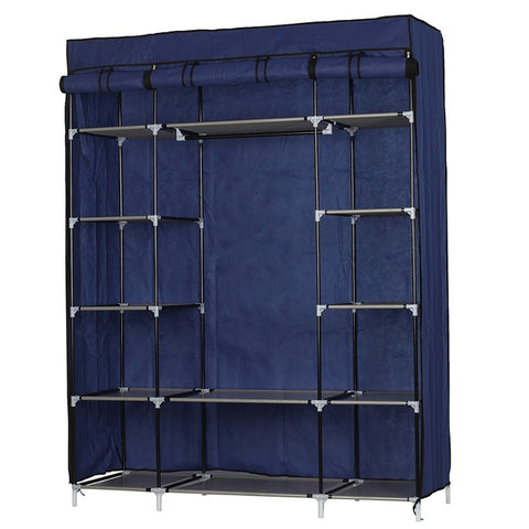 5-Layer Wardrobe Portable Closet Storage Organizer Clothes Non-woven Fabric Wardrobe with Shelves Store Only Ship to US