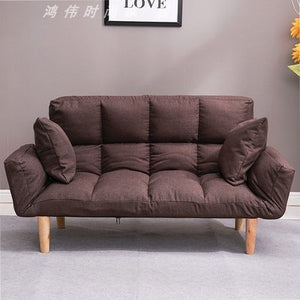 Russia Floor Sofa Bed With 2 Pillows 5 Position Adjustable Lazy Sofa Furniture Living Room Reclining Folding Sofa Couch