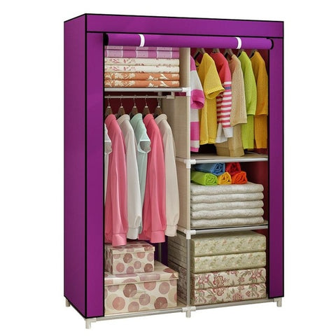 Large Capacity Non-woven Cloth Wardrobe Folding Portable DIY Wardrobe Clothes Storage Cabinet Closet Home Furniture