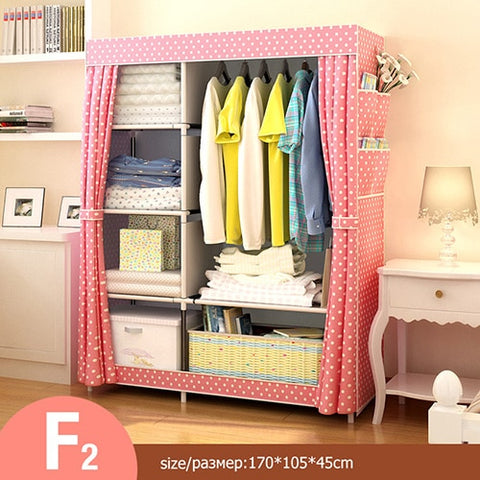 Bedroom Multipurpose Non-woven Cloth Wardrobe Folding Portable Clothing Storage Cabinet Dustproof Cloth Closet Home Furniture